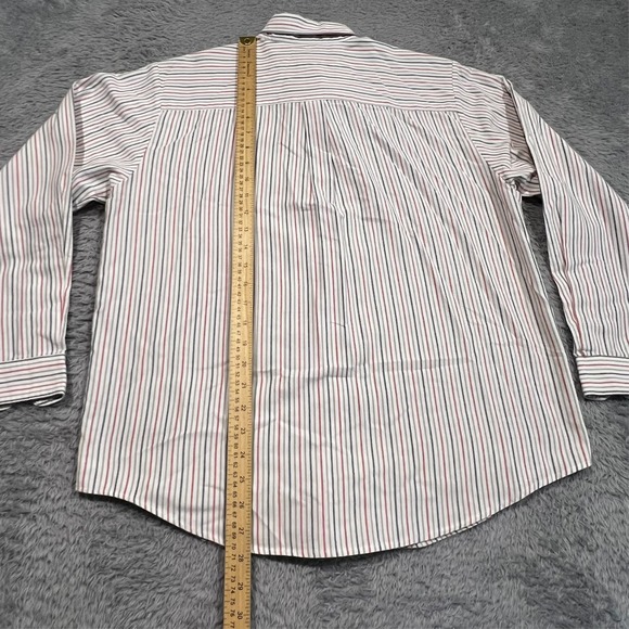 Vintage Cabin Creek Button Down Shirt Women's 12 White Striped Long Sleeve - Picture 12 of 13